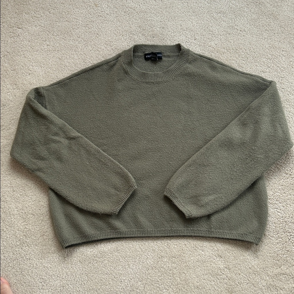 Streetwear Society Olive Green Knit Sweater – Size S